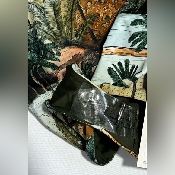 Johanna Ortiz El Palmar Palm Printed Rash Guard One Piece Swimsuit S surf beach - Picture 8 of 8